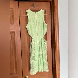 Mint lace overlay dress